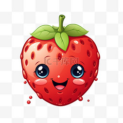 卡通夏季水果图片_夏季水果草莓卡通元素可爱