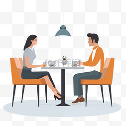 咖啡馆桌子图片_女人和男人在咖啡馆的桌子旁聊天