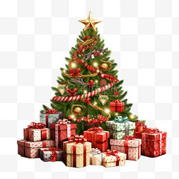 打雷不要站在树下图片_树下的圣诞礼物