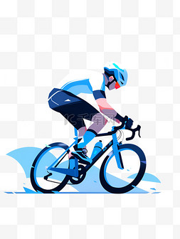 自行车竞速扁平风格运动竞技元素