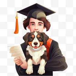 毕业有文凭和一条狗