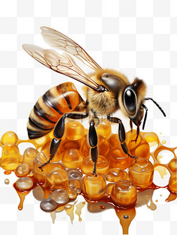 蜜蜂蜂蜜纯天然酿制蜂蜜元素