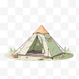 帐篷户外旅游元素假期出游露营