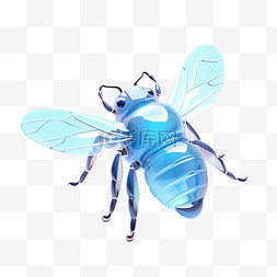 动物图片_3D蜜蜂图标动物渐变UI素材UX设计