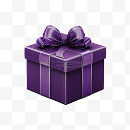 带领带的深紫色礼物