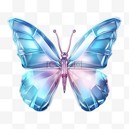 蝴蝶图片_3D图标动物渐变UI蝴蝶素材UX设计