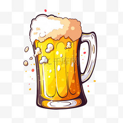 来自墨西哥的啤酒图片_夏季夏天冷饮酒水卡通啤酒手绘元