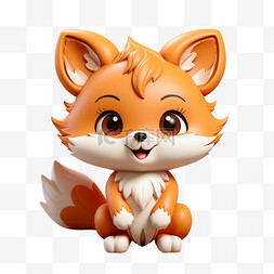 狐狸小狐狸动物宠物野生动物3D动