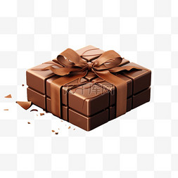 巧克力格纹盒子礼盒装饰AI元素免