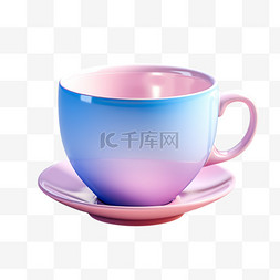 茶具图片_3D图标食物渐变质感生活茶杯茶具