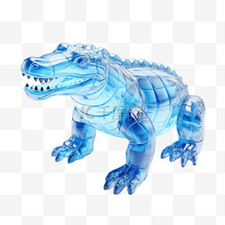 动物图片_鳄鱼3D图标动物渐变UI素材UX设计