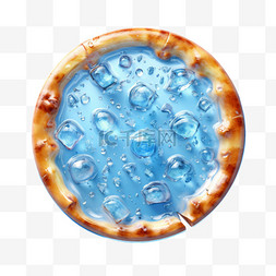 3D渐变质感披萨美食图标生活元素