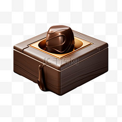 巧克力高端盒子礼盒装饰AI元素免