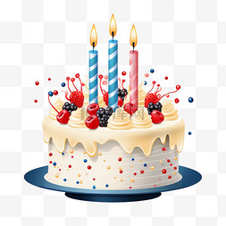 生日蛋糕点蜡烛图片_点着蜡烛的生日蛋糕