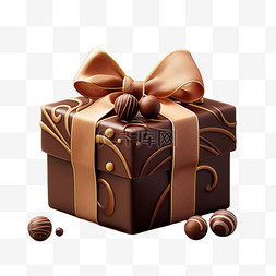 巧克力花纹盒子礼盒装饰AI元素免