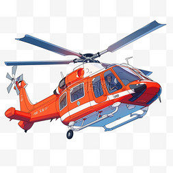 直升机卡通手绘图片_手绘元素飞机卡通交通工具直升机