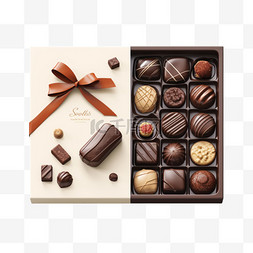 巧克力漂亮精致礼盒装饰AI元素免