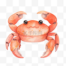 可爱元素螃蟹卡通