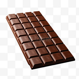 巧克力整块完整长方形AI元素立体