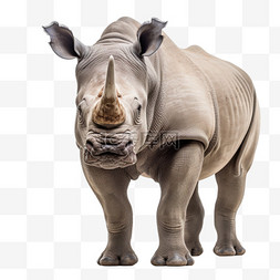 灰白色的犀牛图片_犀牛动物世界摄影图
