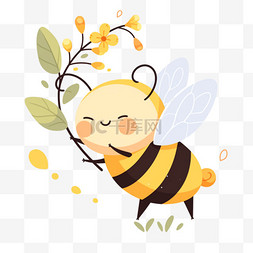 可爱手绘小蜜蜂元素
