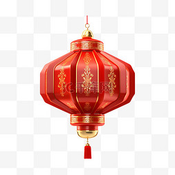新年新中式图片_中国风国潮新中式立体红灯笼节日