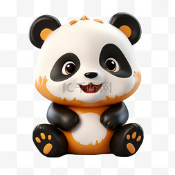 卡通熊猫3d图片_卡通熊猫动物可爱立体萌宠