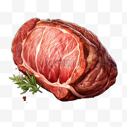 腌制食物图片_牛肉腌制牛排AI元素立体免扣图案