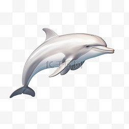 免抠海豚图片_白色海豚AI元素立体免扣装饰