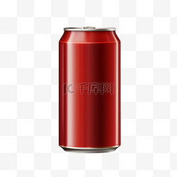 常温可乐图片_红色易拉罐汽水瓶写实AI元素立体