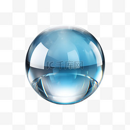 球装饰图片_水晶球倒影透明反光AI元素立体免