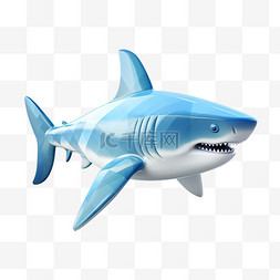 3D渐变质感UI设计鲨鱼UX素材