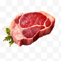 肉牛肉图片_牛肉红肉生肉AI元素立体免扣图案
