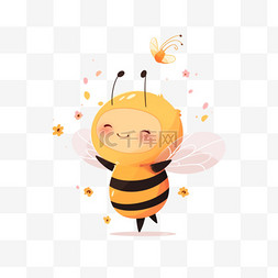 小蜜蜂表情图片_卡通元素可爱小蜜蜂手绘