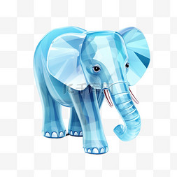 3D渐变质感UI设计UX素材大象动物可