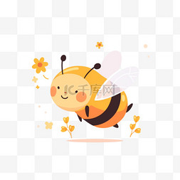 小蜜蜂表情图片_手绘可爱小蜜蜂卡通元素