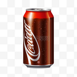 可口可乐贩卖机图片_可乐3d易拉罐AI元素立体免扣图案