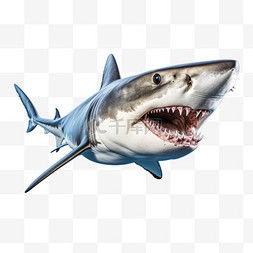 鲨鱼嘴车贴图片_海底里的大鲨鱼摄影图