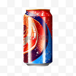 可乐味power图片_彩色易拉罐汽水瓶AI元素立体免扣
