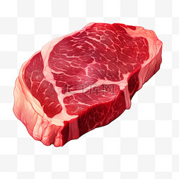 肉类装饰图片_牛肉肉类食材AI元素立体免扣图案