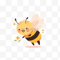 可爱卡通小蜜蜂图片_可爱卡通元素小蜜蜂