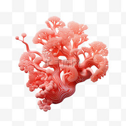 珊瑚漂亮AI元素立体免扣图案