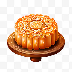 中秋节节日氛围卡通装饰月饼美味