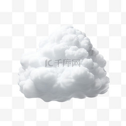 云朵3d积云AI元素立体免扣图案