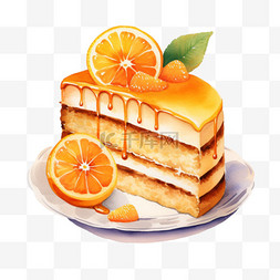美味剁椒鱼剁椒鱼图片_水彩橘子美味蛋糕免扣元素