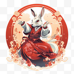 中国风图片_中秋节兔子玉兔吉祥物中国风卡通