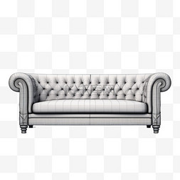 白色欧式沙发AI免扣3d装饰图案