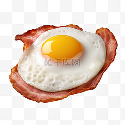煎鸡蛋早餐AI元素立体免扣图案