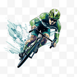 自行车健身图片_运动员力量感健硕锻炼骑自行车运