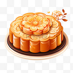 中秋节月饼传统美食节日氛围卡通装饰元素